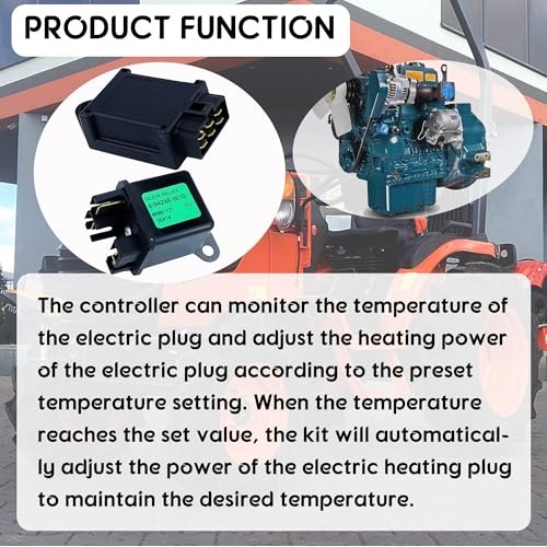 Glow Plug Relay & Controller Kit for Kubota D905 D902 L3710 D722