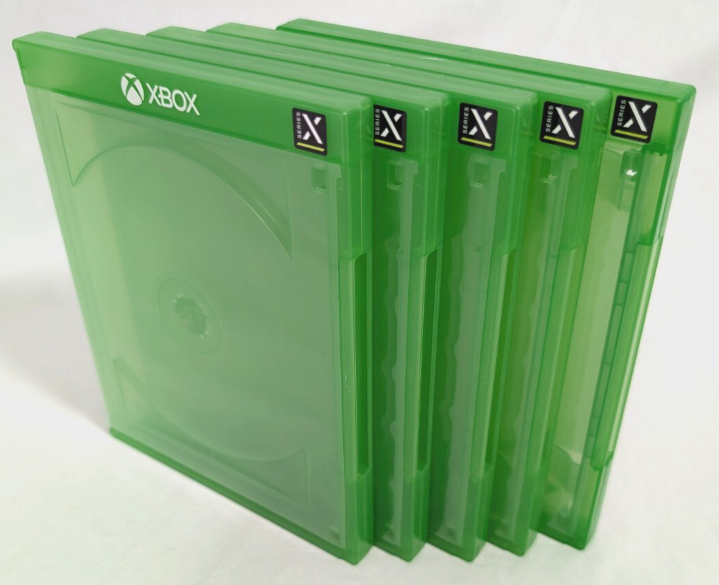 5x NEW GENUINE Microsoft Xbox Series X GREEN Replacement Game Cases XSX XBSX OEM