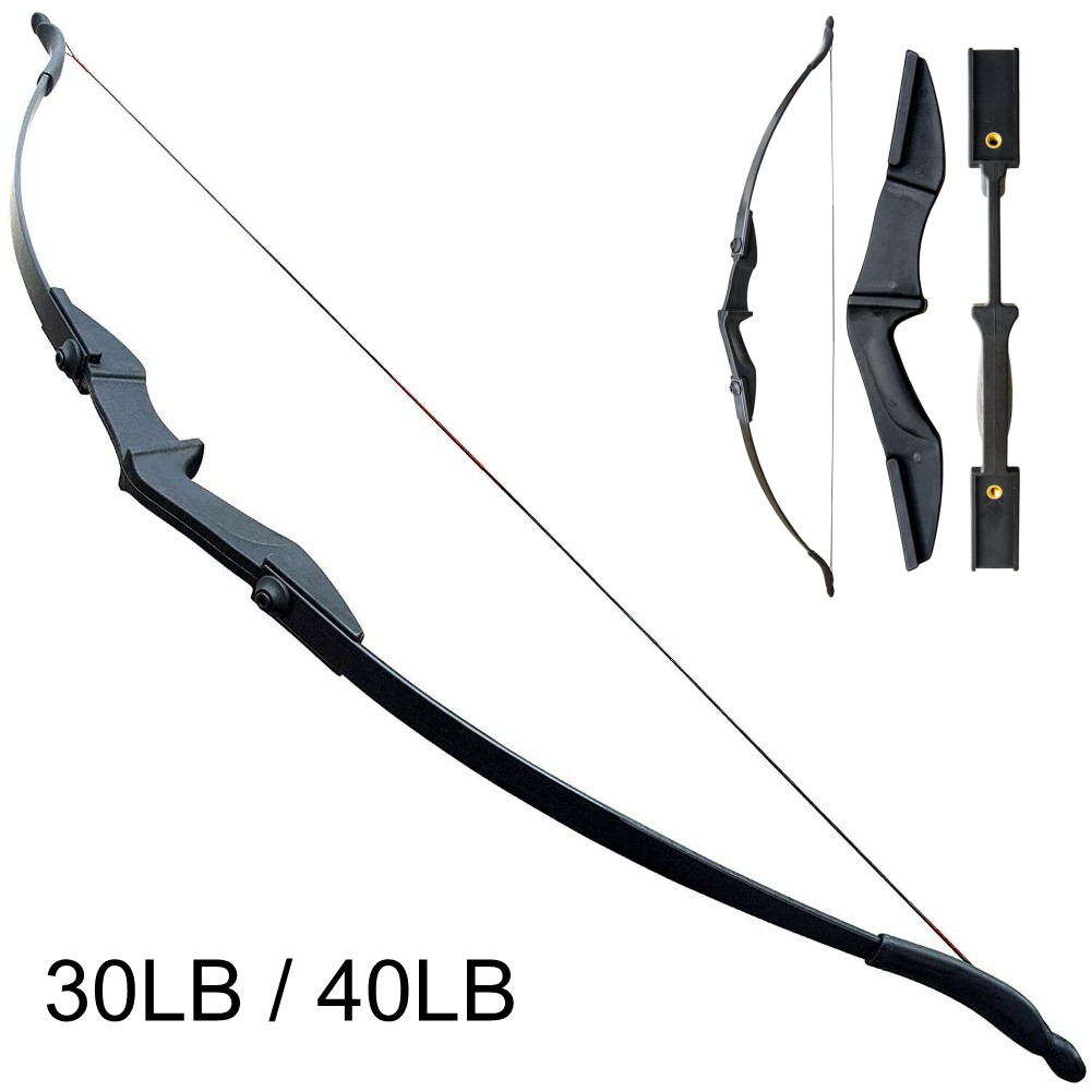 57" Archery Recurve Bow Right&Left Hand Takedown Bow Long Bow for Youth Beginner