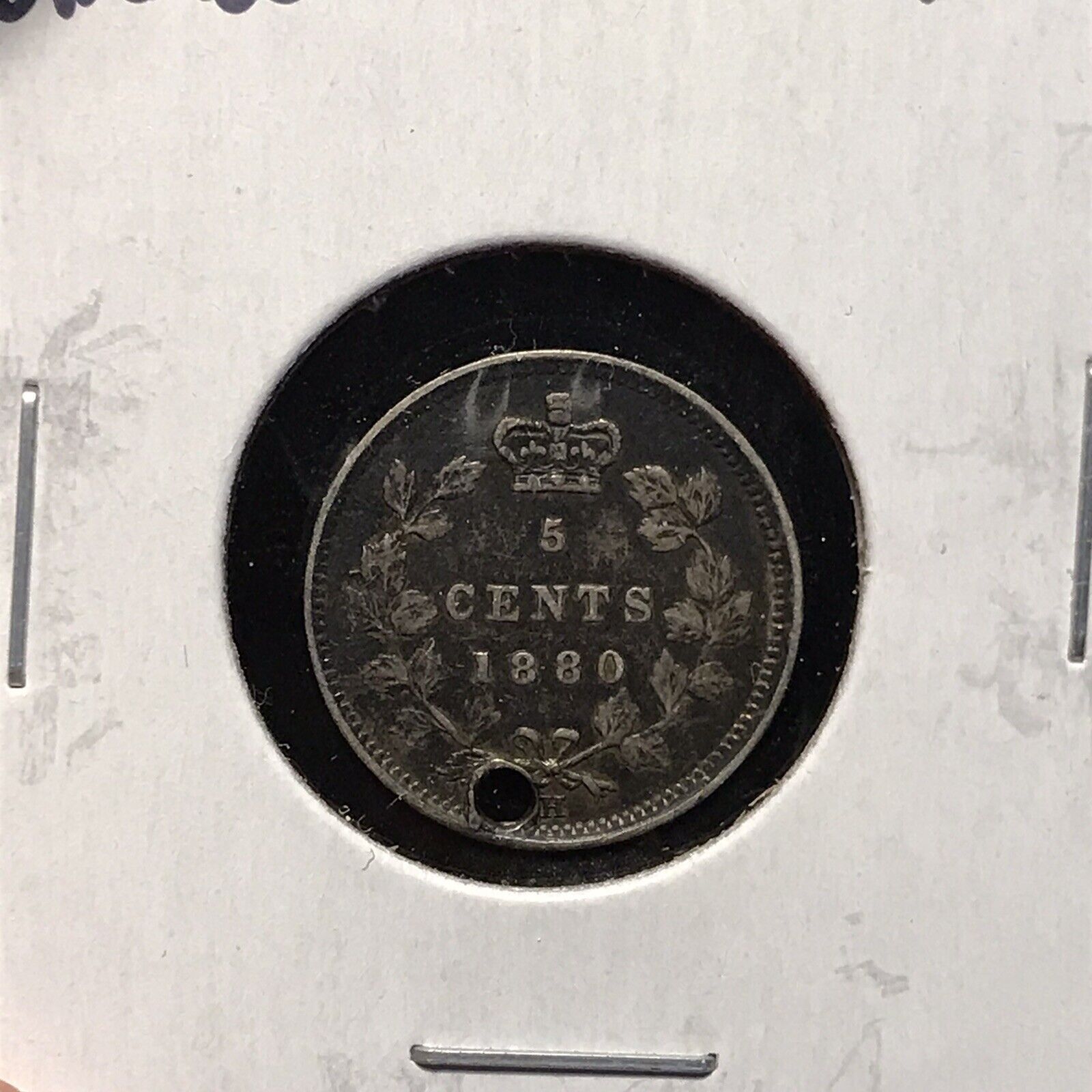 1880-H 5c Cents Canada - Silver - Nice Details - AM18