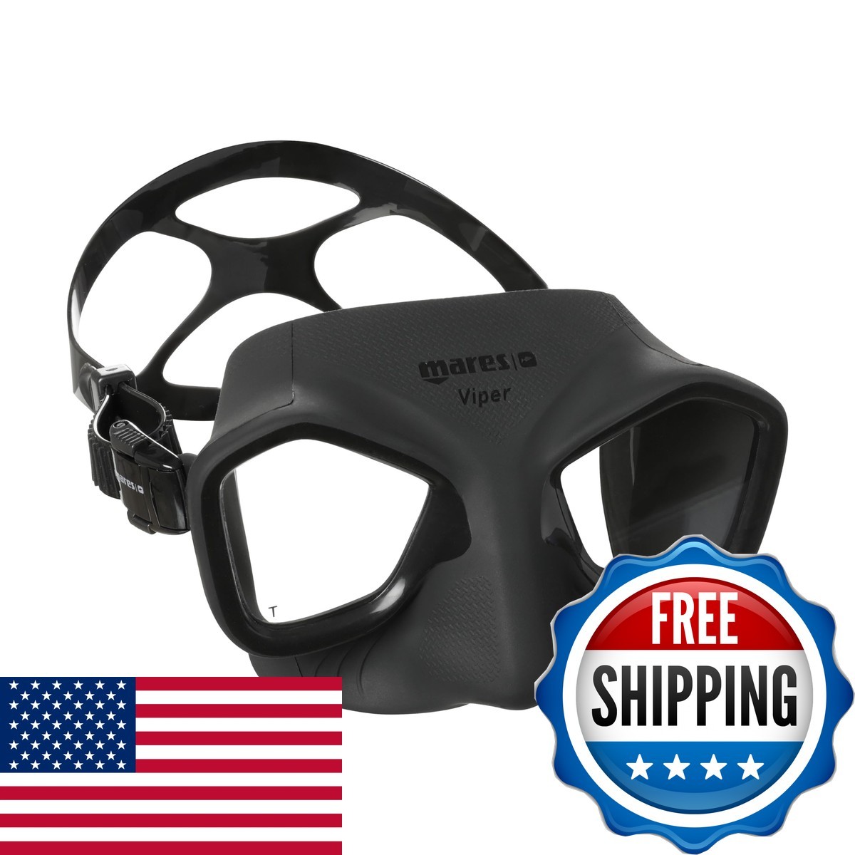 Mares Viper Apnea Mask Adult Black One Size 421411