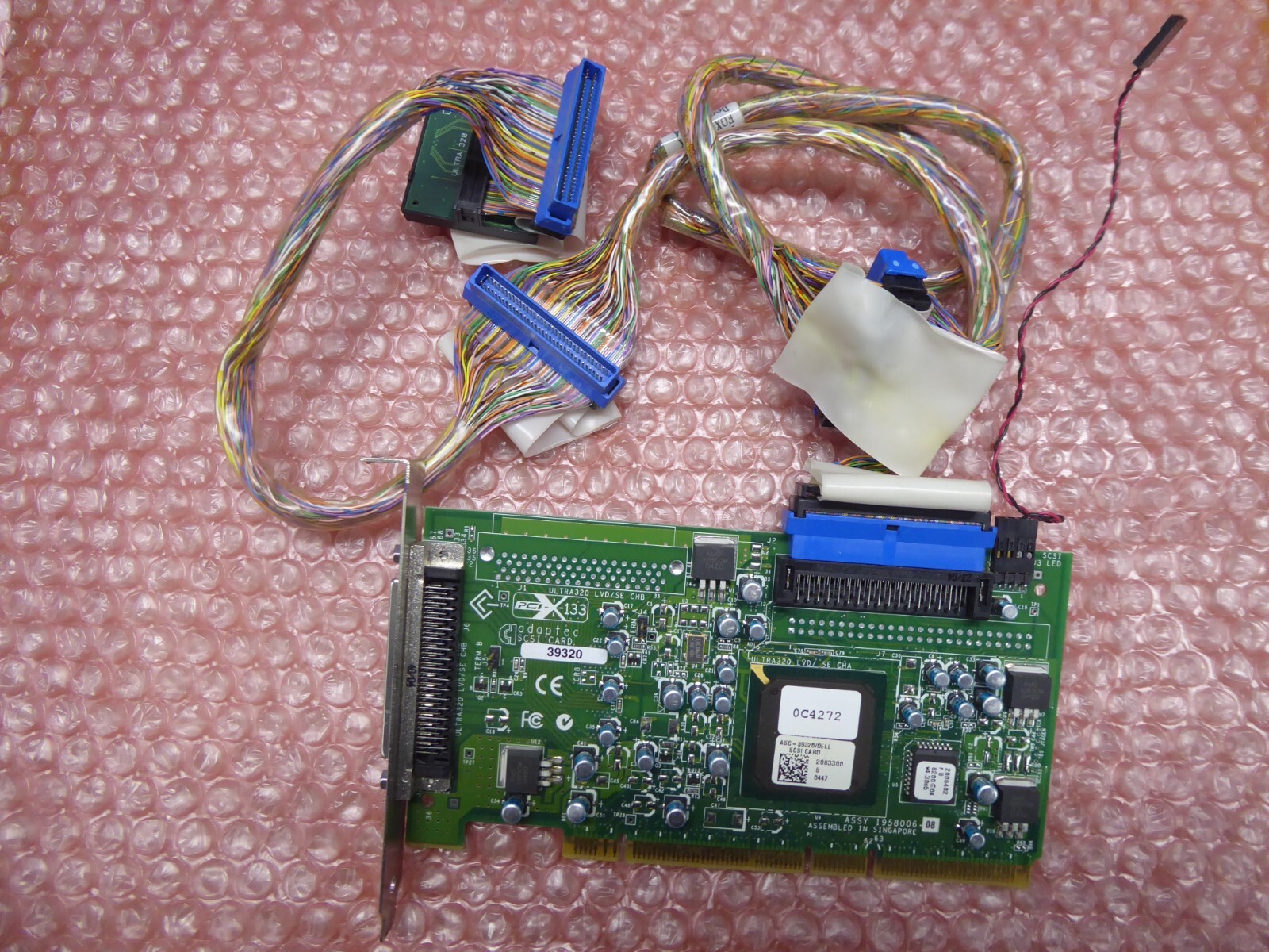 C4272 ASC-39320/DELL PCI-X SCSI ADAPTER CARD W/ 3-DROP  68-PIN SCSI CABLE C3014