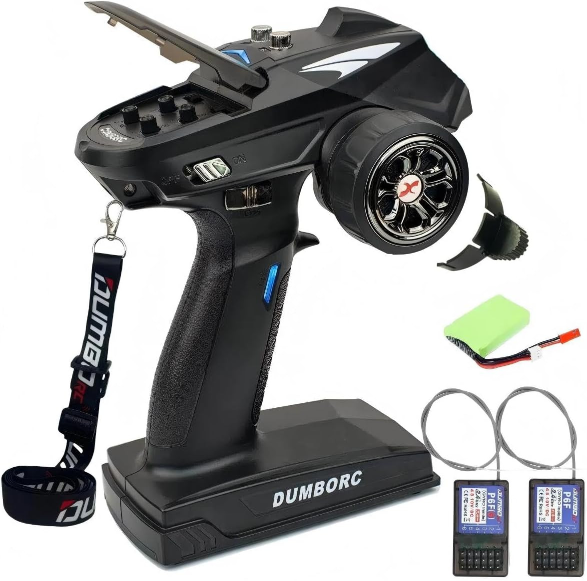 Dumbo Rc X6 Radio Transmitter with P6FG and P6F 2 Receivers and Batter/Y for Rc