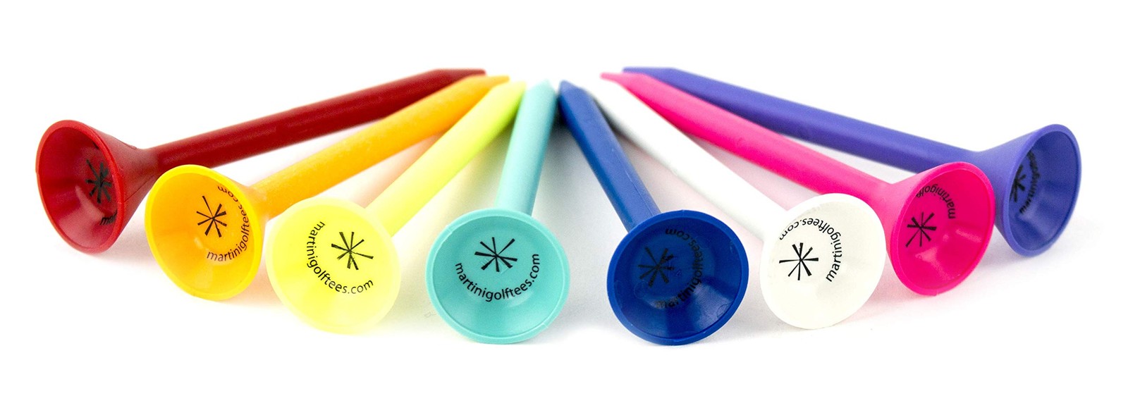 Martini Golf 3-1/4" Durable Plastic Tees 5-Pack (Assorted Standard, Assorted