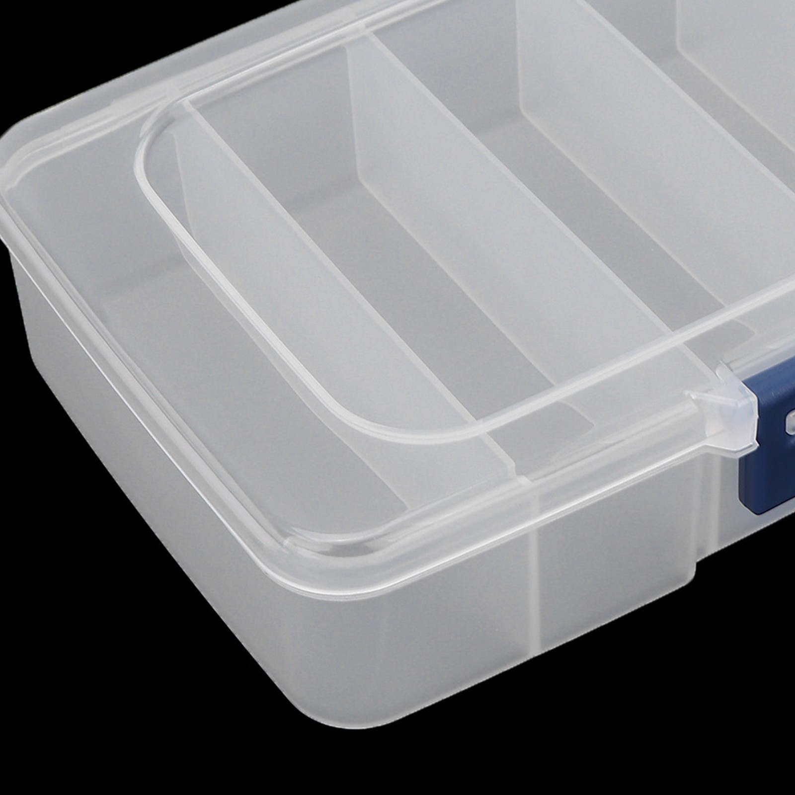 5 Grids Organizer Box Clear Visible Plastic Compartment Box Case