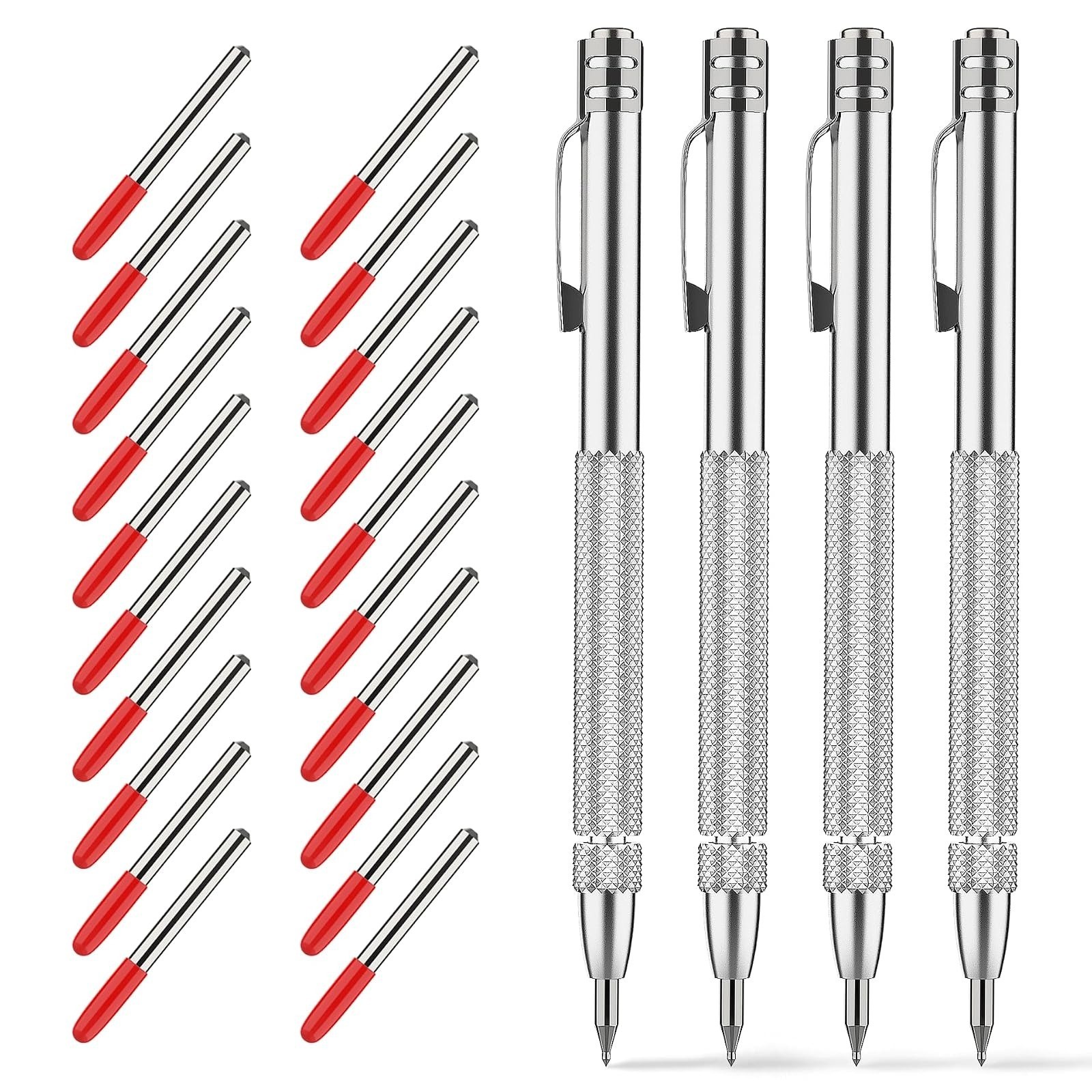 Glieskir Tungsten Carbide Scriber Tool Set - 4 Pack with Ruler & Tips