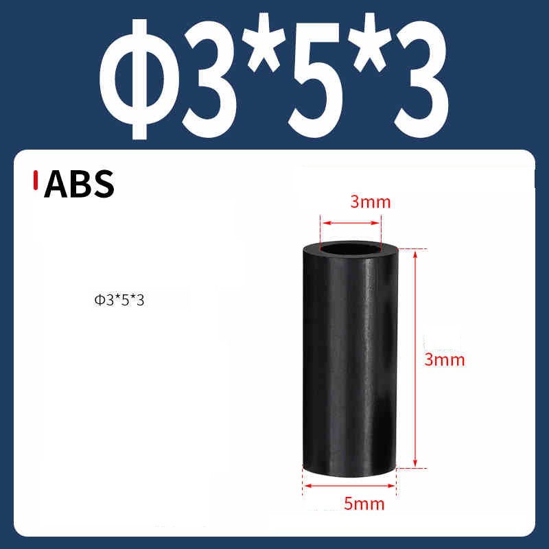 Black Nylon ABS Spacers Plastic Standoff Washer M3 M4 M5 M6 M8 M10 M12 | 3-50mm
