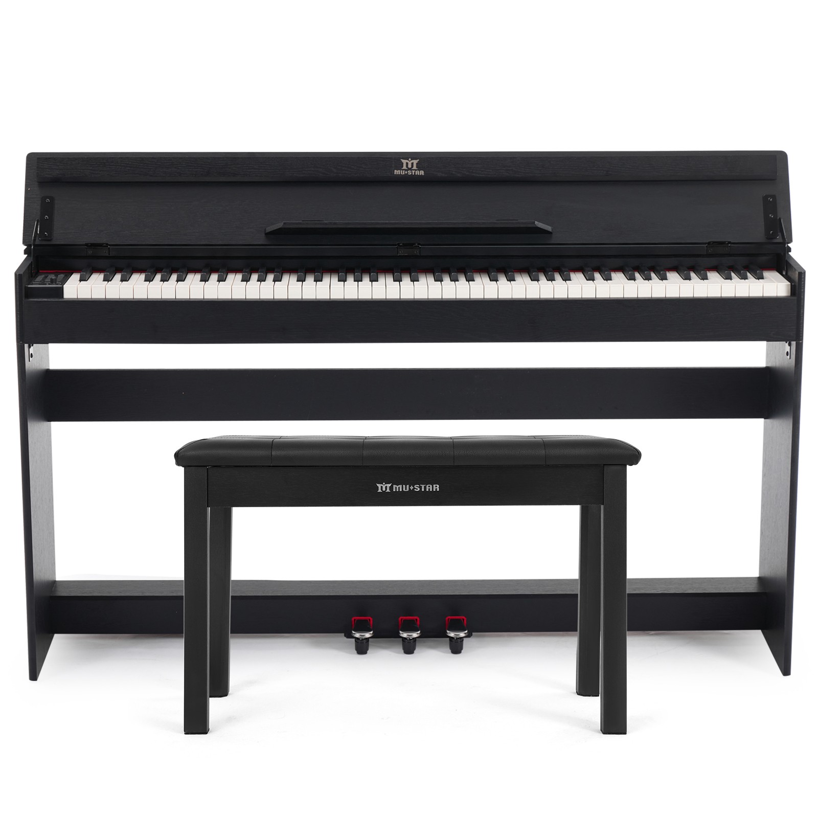 88Keys Fully Weighted Digital Piano Graded Hammer Action Keyboards w/Bench Black