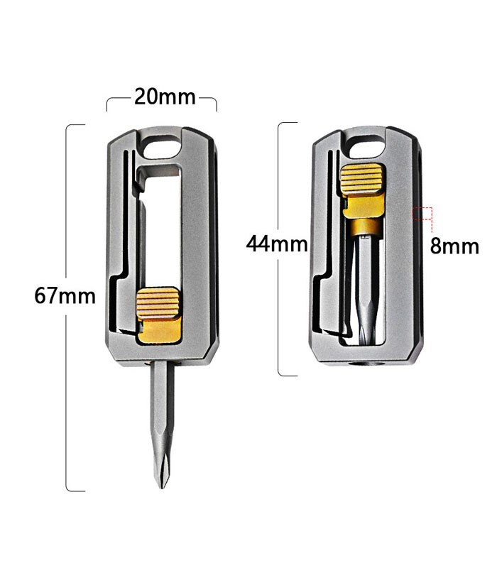 EDC Titanium Alloy Screwdriver Holder Storage Box Dismantling Portable Tools