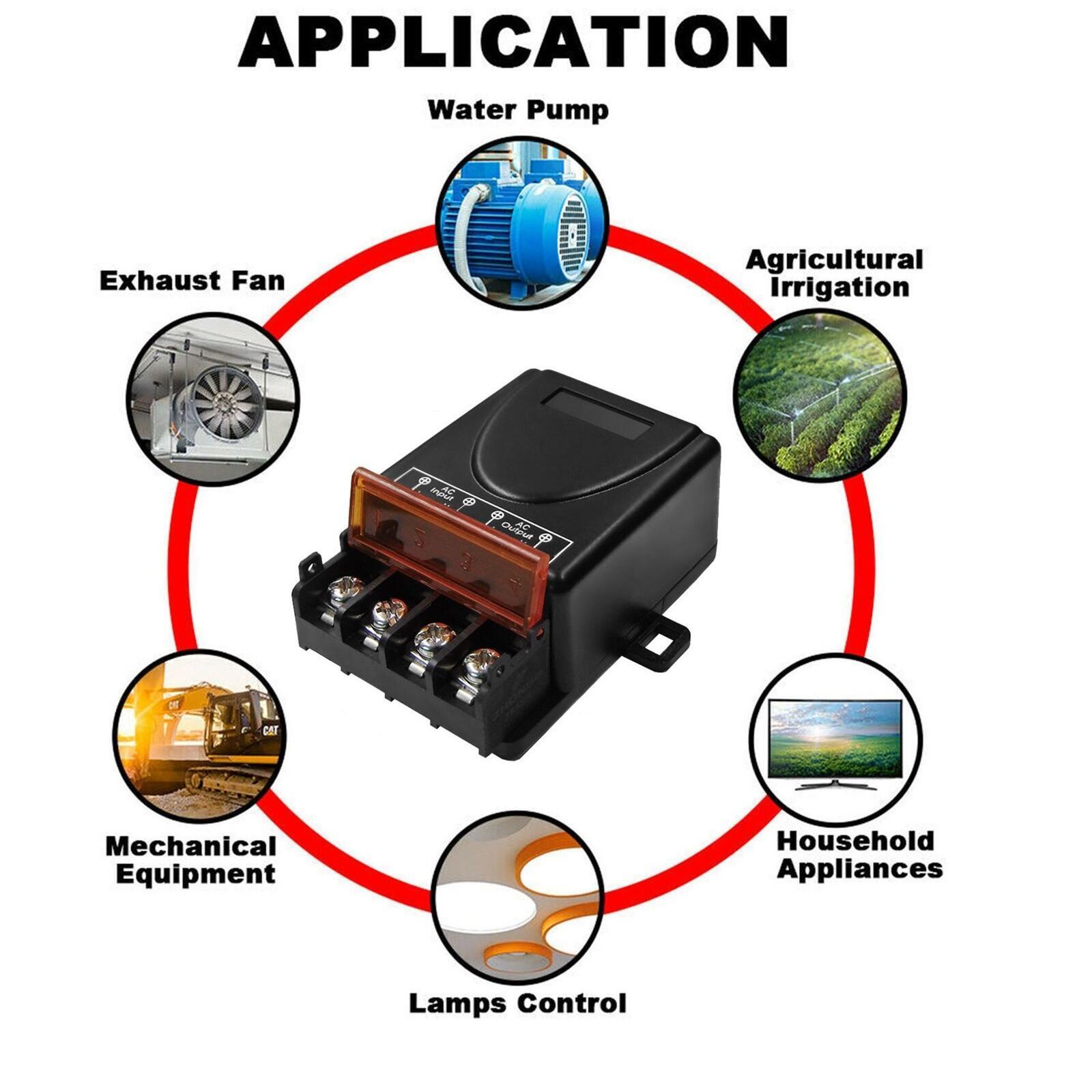 433 MHz Wireless Remote Control Switch AC 110V-240V 30A RF Relay Receiver