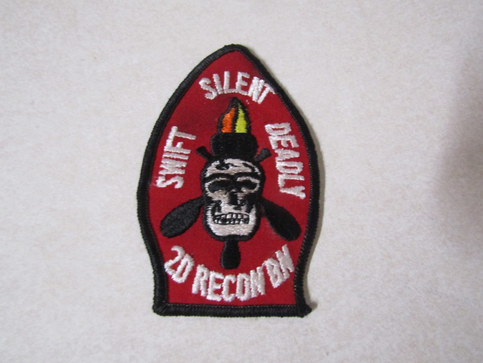 MILITARY PATCH US MARINE CORPS 2D RECON BATTALION SWIFT SILENT DEADLY