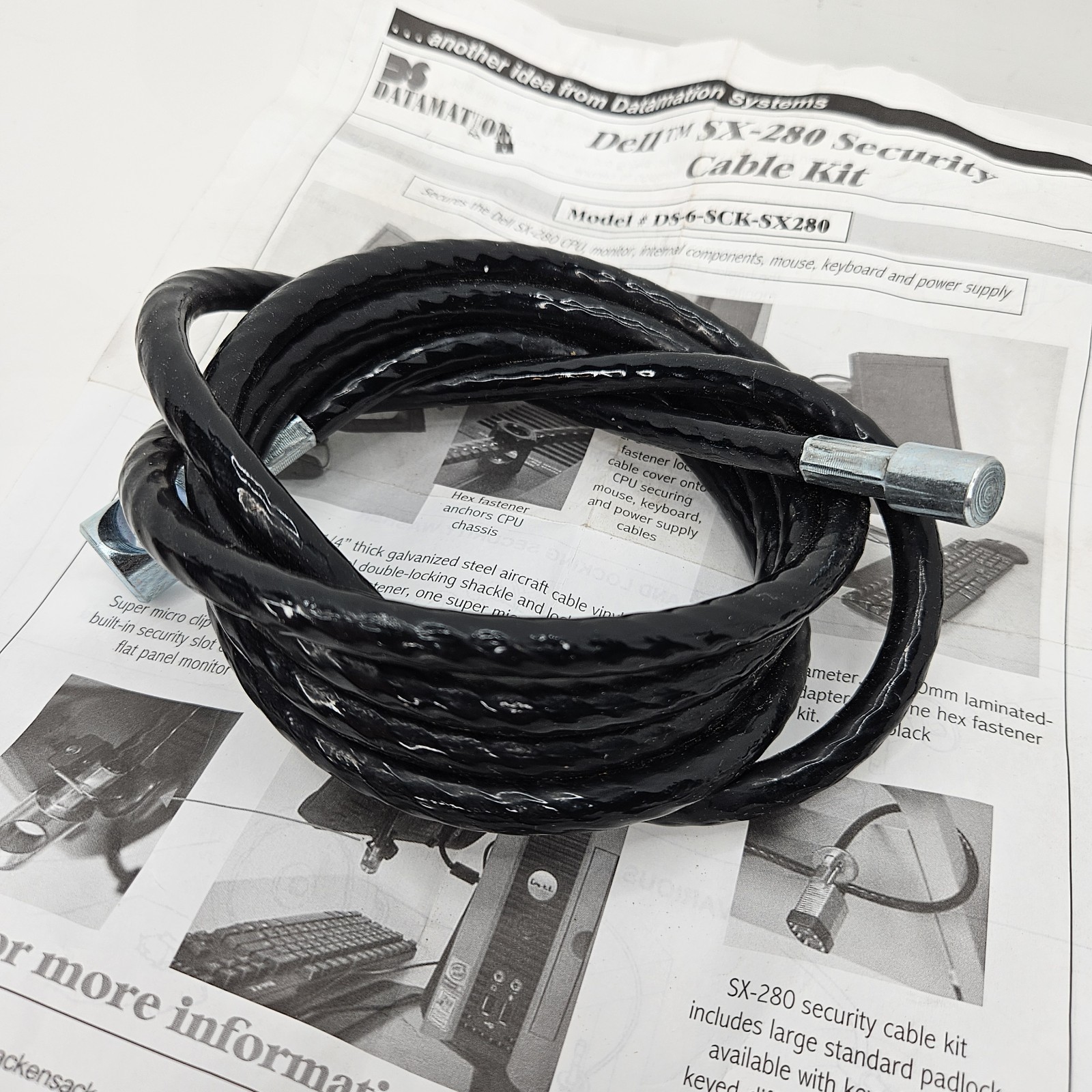 Datamation Computer Security Cable Kit Lock 2 Keys DS-6-SCK-SX280 DELL SX-280