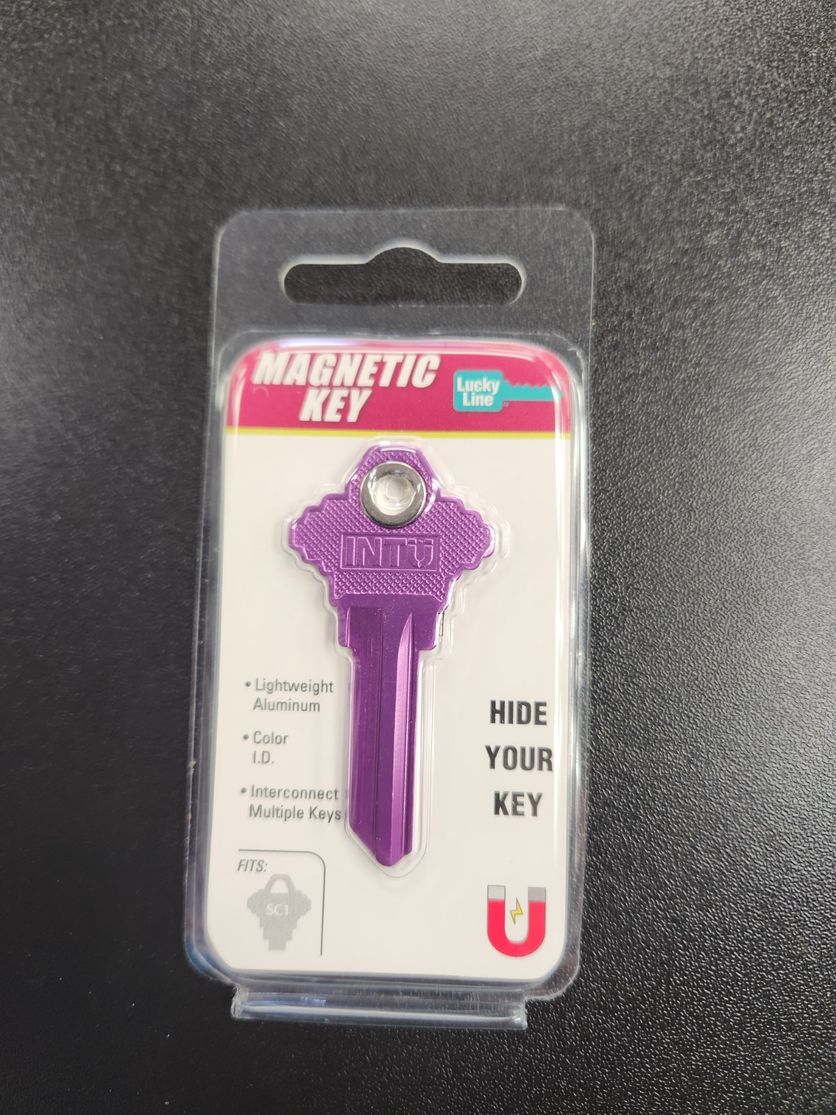 MAGNETIC PURPLE LIGHTWEIGHT SCHLAGE SC1 KEYBLANK - READ DETAILS BELOW