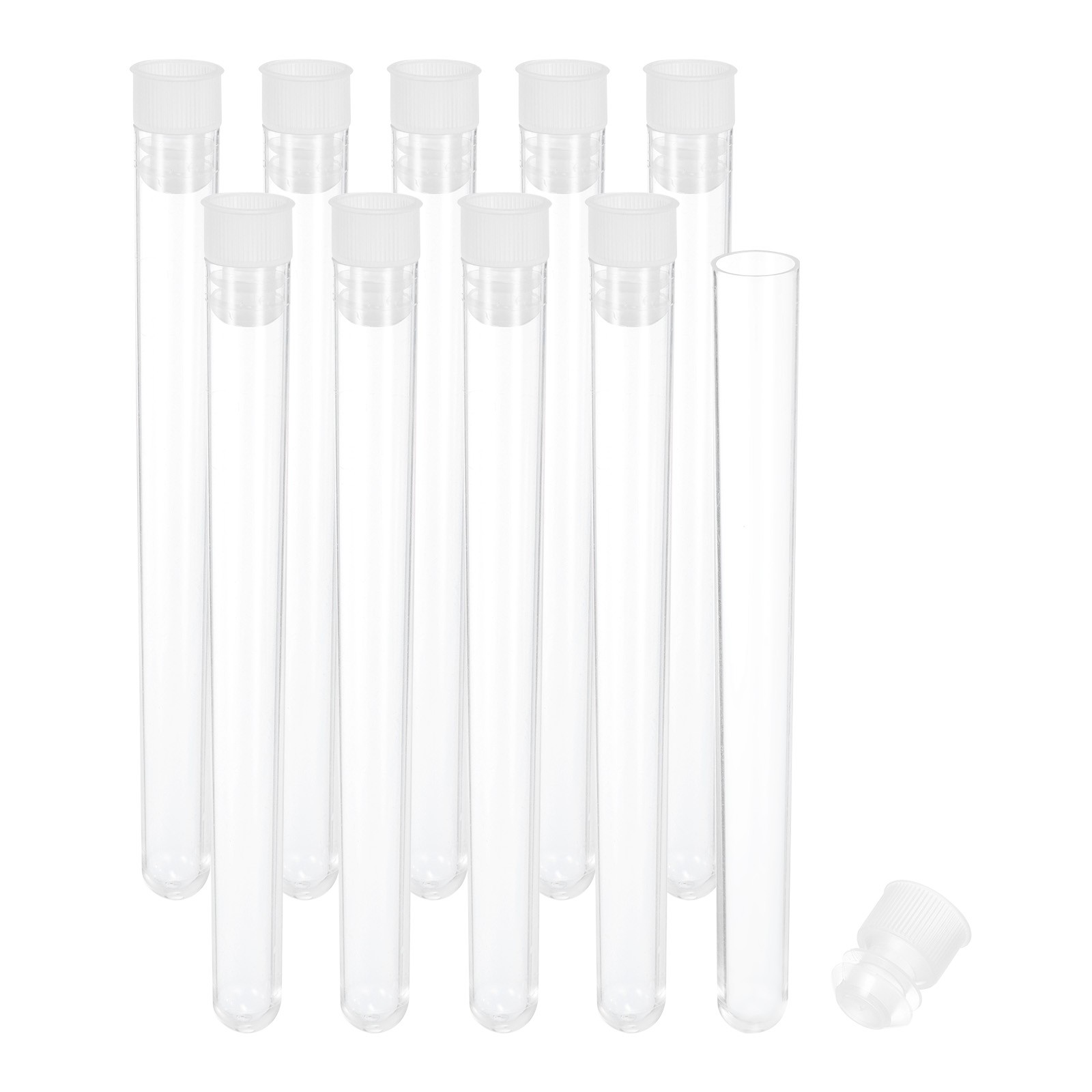 6" Length Plastic Sewing Needle Storage Holder, 10 Pcs Pin Tube White