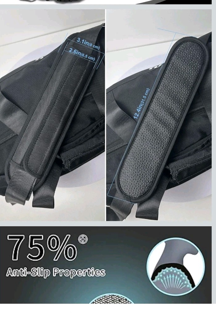 NWT Breathable Universal Bag Strap Pads, Silica Gel Guitar/Bag/Tool Strap Pads