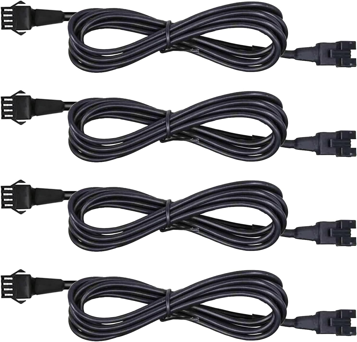4 PCS 60 inch/150cm 4 Pin RGB LED Multi-Color Accent Light Extension Cable Wire