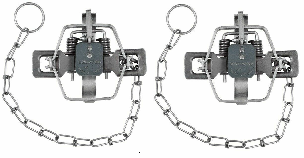 2 Bridger #1 CS Coilspring Trap Trapping Supplies 2 Traps