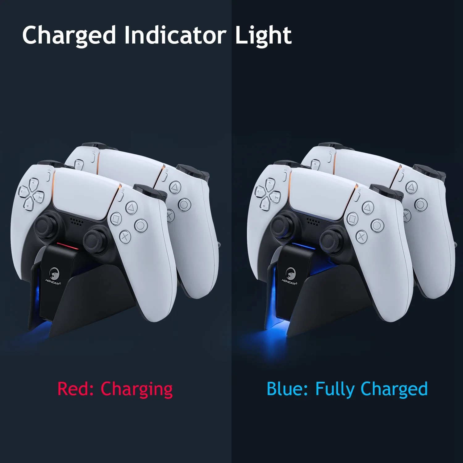 Tri-Protection Safety Dual Controller Charger for PS5 DualSense Controller