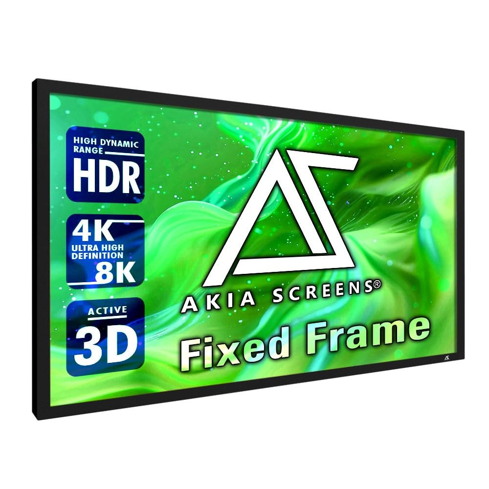 120-Inch 16:9 Fixed Frame CINEWHITE Wall Mount Projector Screen 120-Inch