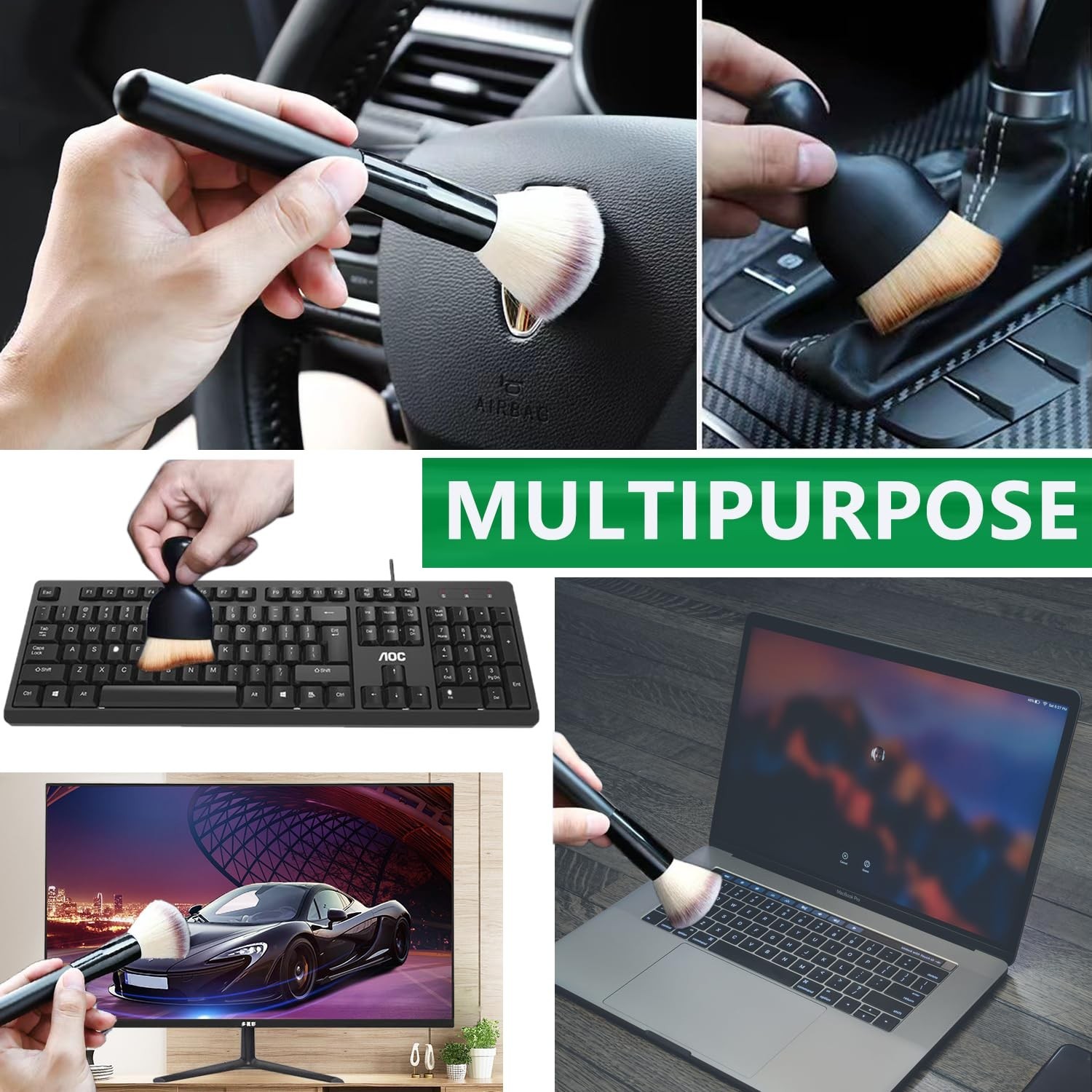 3 Pack Exquisite Microfiber Duster Brushes, Feather Duster,Car Interior Clean...