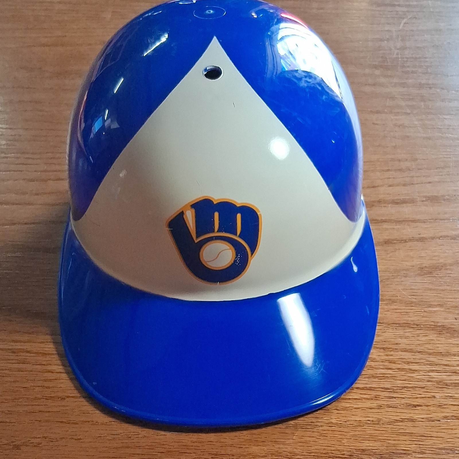 Milwaukee Brewers Open Face Blue White Baseball Batting Helmet