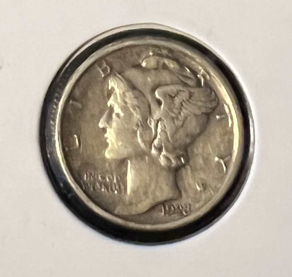 1923-S MERCURY SILVER DIMEGRACE EXTRA FINE ACTUAL COIN  #8972