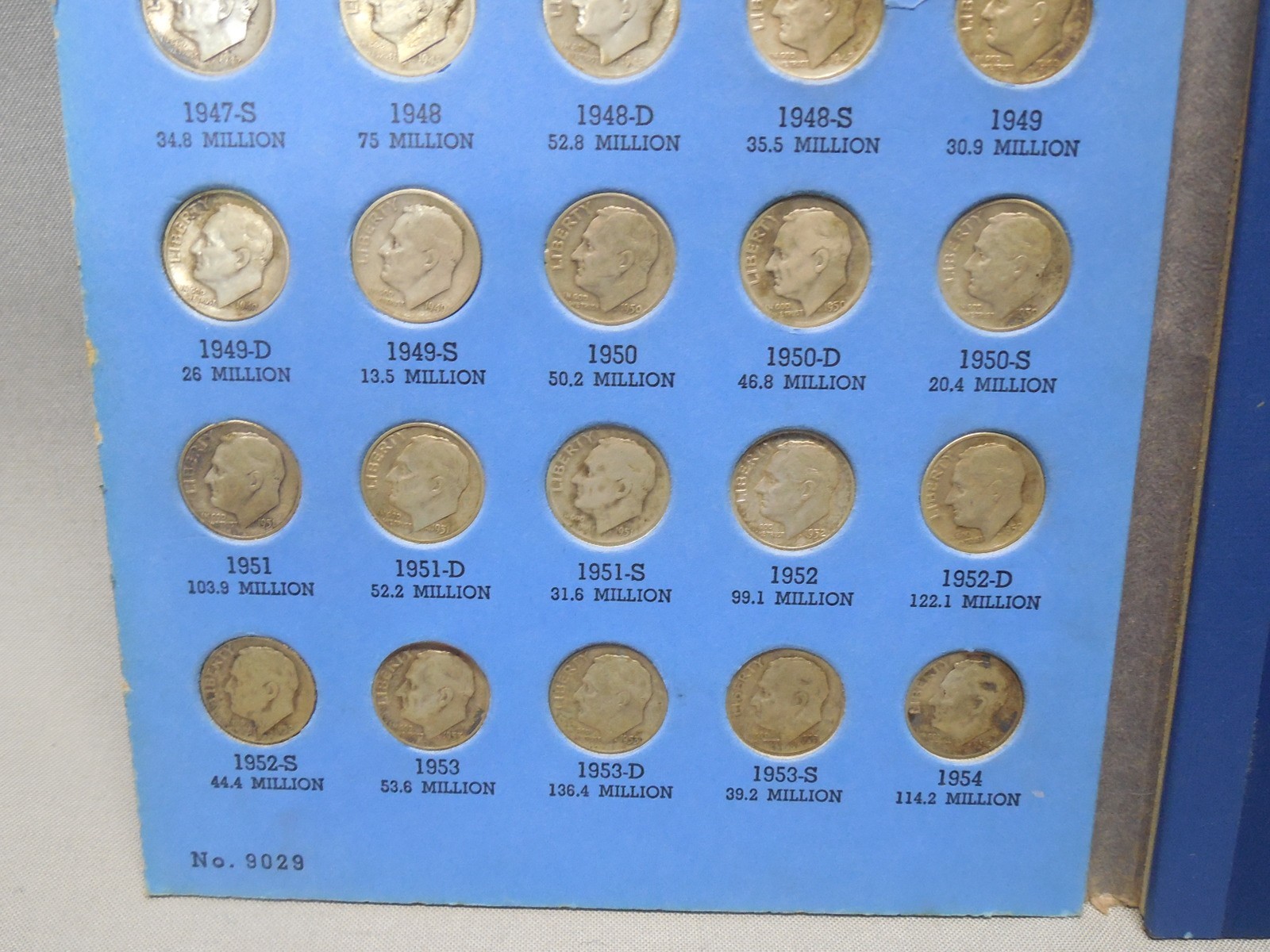 Roosevelt Dime Complete Collection (48 coins) 90% Silver In Whitman Folder