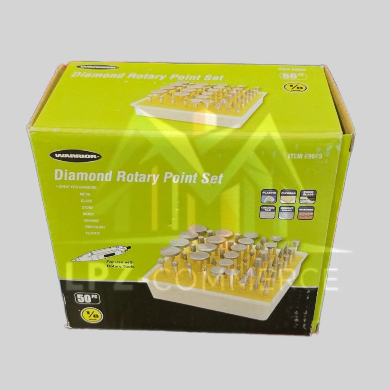 50 Pc Diamond Rotary Point Set - Warrior 1/8 Shank Industrial