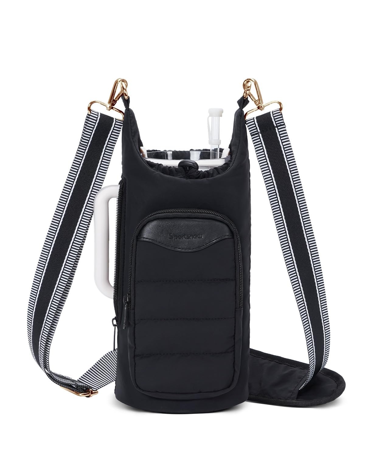 Water Bottle Holder for 30oz/40oz Tumbler with Handle, Puffy Water Bottle Car...
