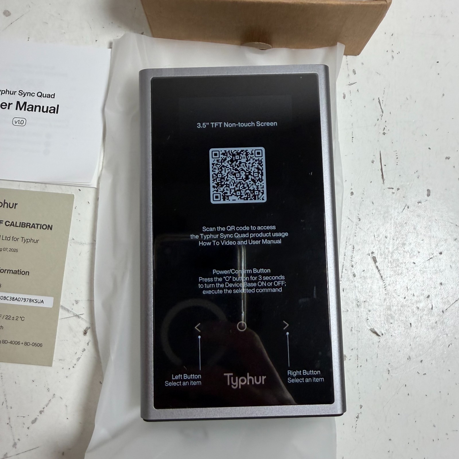 Typhur WT08 Silver 3.5" TFT Non-Touch Screen Sync Quad Wireless Thermometer