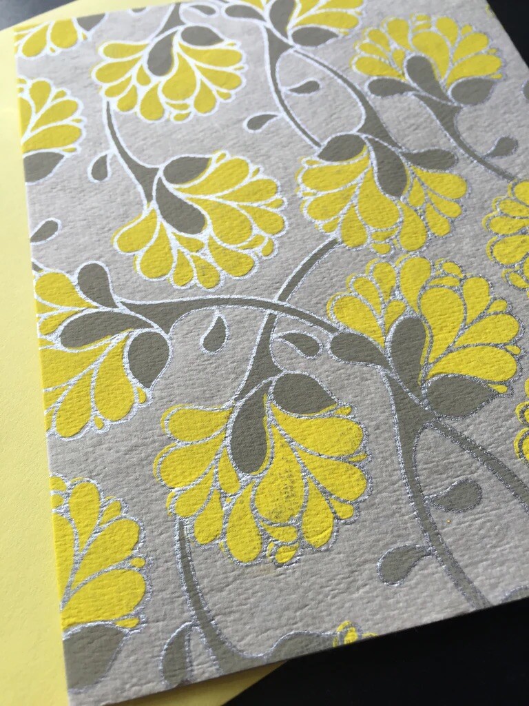Blank Cotton Blossom Sunshine Note Card Set (8 pack), WASTE NOT PAPER Chicago