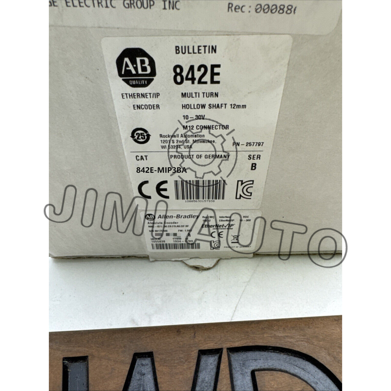842E-MIP3BA AB Encoder Ethernet Expedited Shipping UPS Express 842EMIP3BA