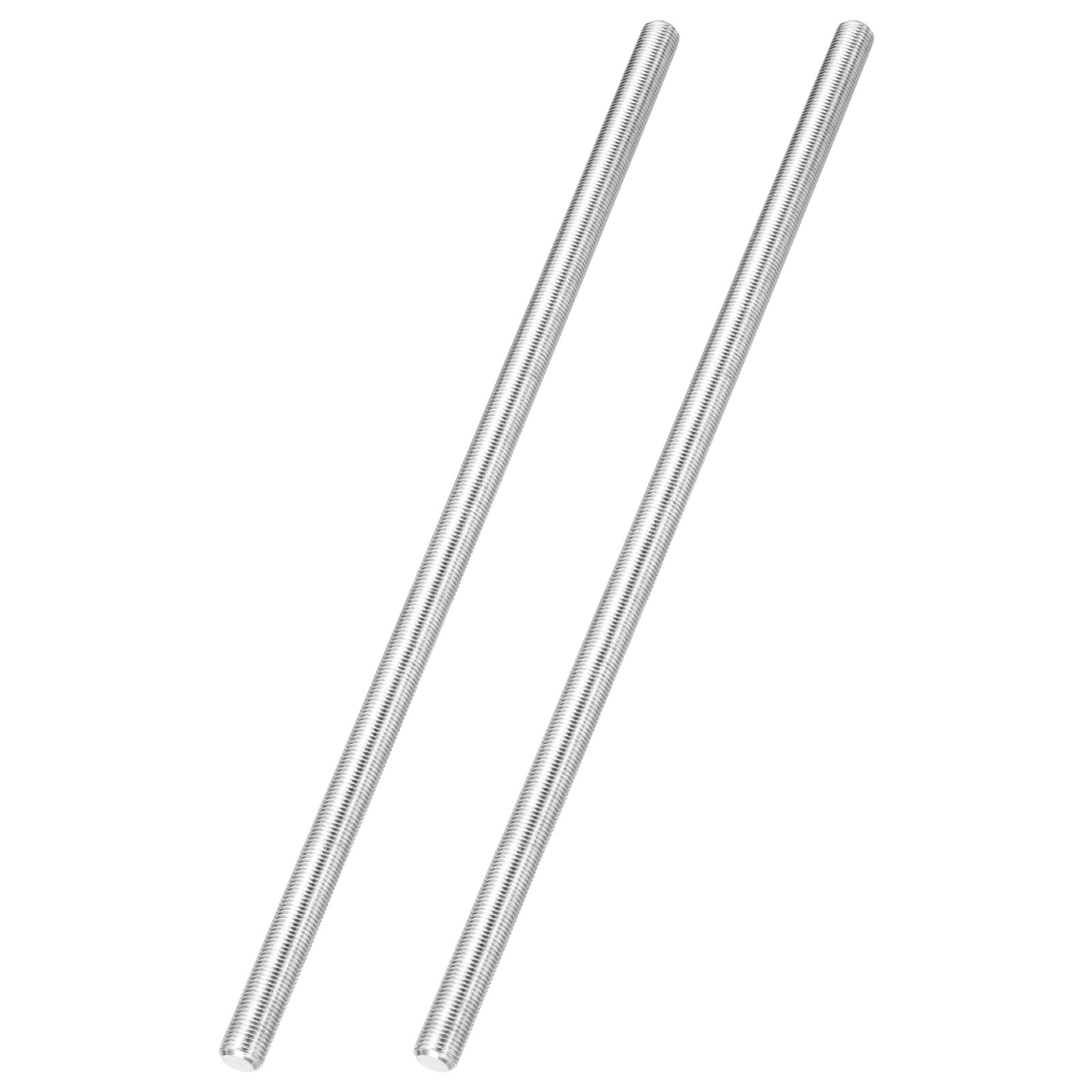 2Pcs M10x1.25mm 300mm 304 Stainless Steel Fully Threaded Rod