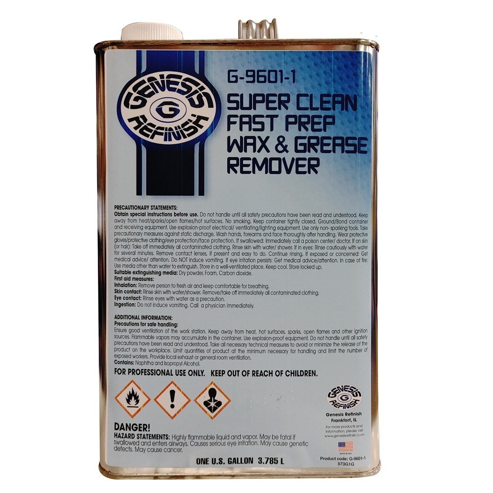 Genesis Refinish Wax & Grease Remover Similar to Prep-All - 1 Gal FREE SHIPPING!