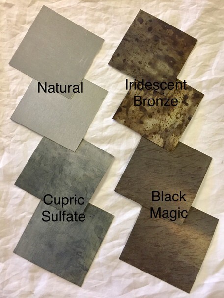 Zinc Sheet Sample Pack for Counter Tops, Table Tops and Bars