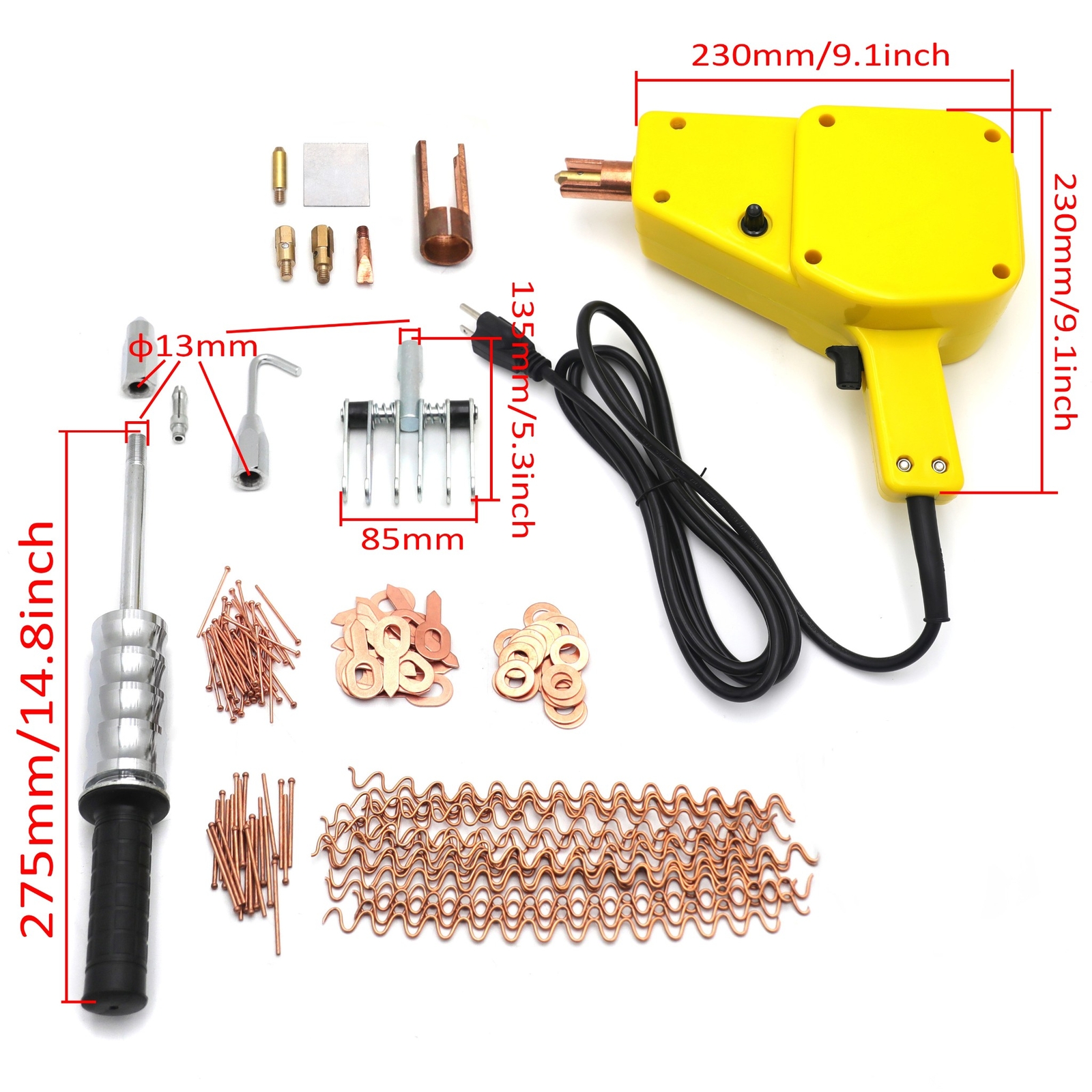 Stud Welder Starter Spot Puller Kit Hammer Gun Auto Repair Tool Dent Puller Car