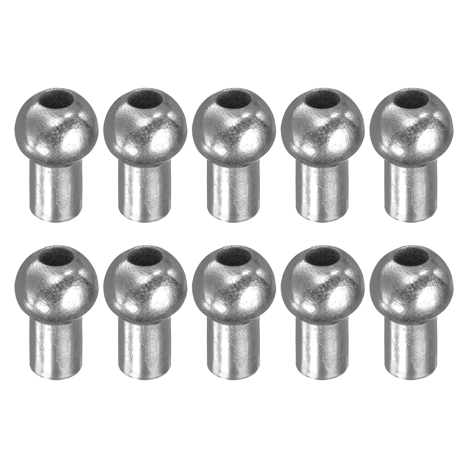 10pcs Stainless Steel Cable Ball Stopper for 5mm Cable Fitness Silver