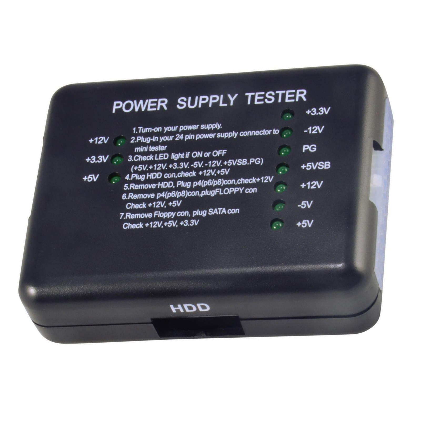 HDD Tester Checker Meter Measuring For Computer 12V 5V 3.3V  Power Supply Tester
