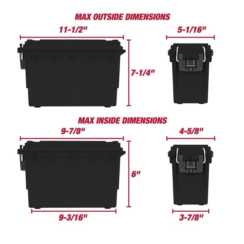 Locking Stacking Utility Box 2 Pack Storage Tool Box Waterproof Durable New