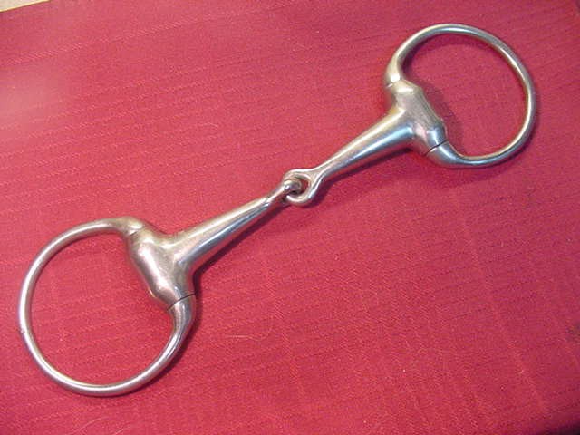 Stainless Steel 5" Hollow Mouth Eggbutt Single Joint Snaffle Bit
