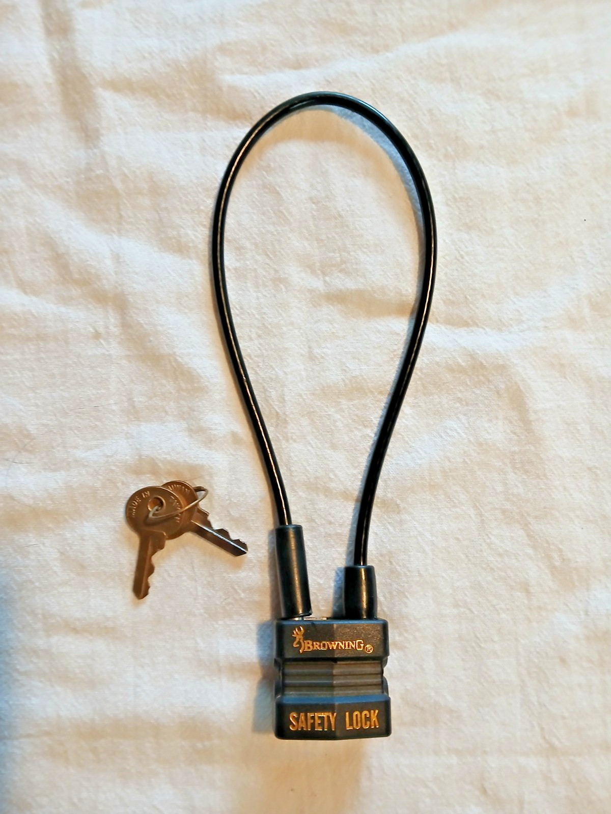 Browning Gun Cable Safety Lock Black With Keys