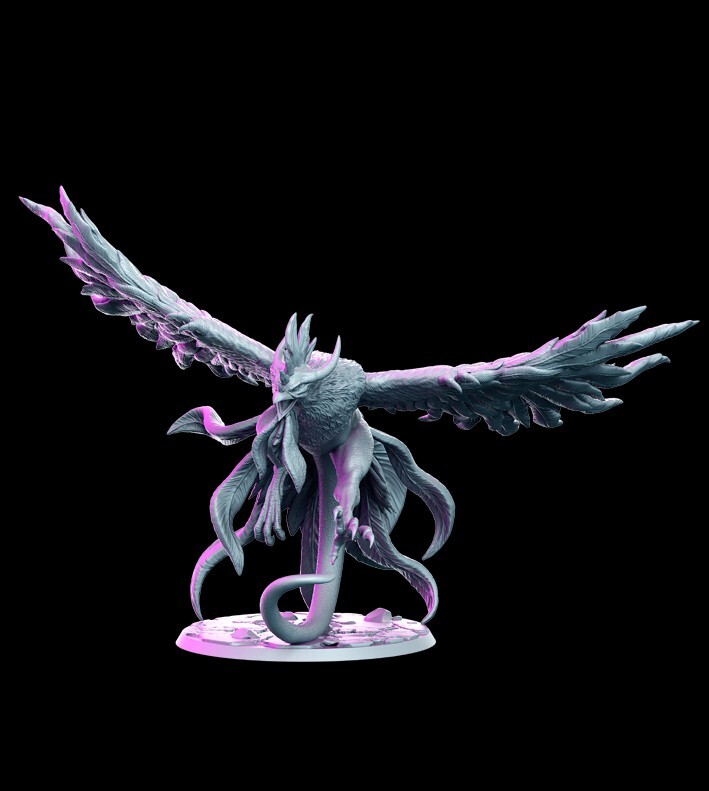 Dungeons and Dragons - HD Resin Print - 80mm Base Monstrosity - Cockatrice