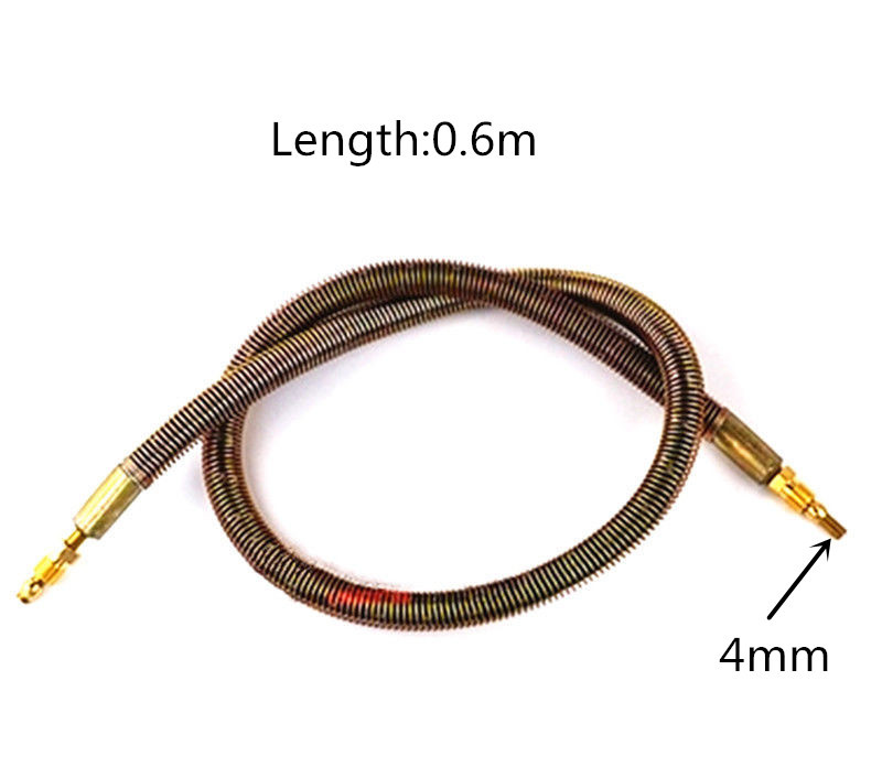 0.6m Wire Spring Cloth Sheath Hose Turrt Milling Machine Oil Tube 4mm Fitting