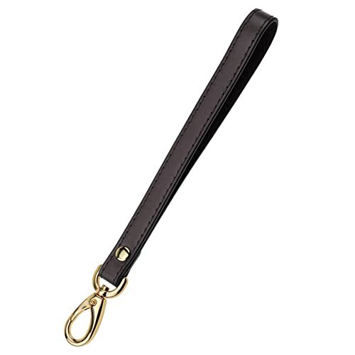 Allzedream Wristlet Strap Genuine Leather Replacement Clutch Purse Dark Coffee