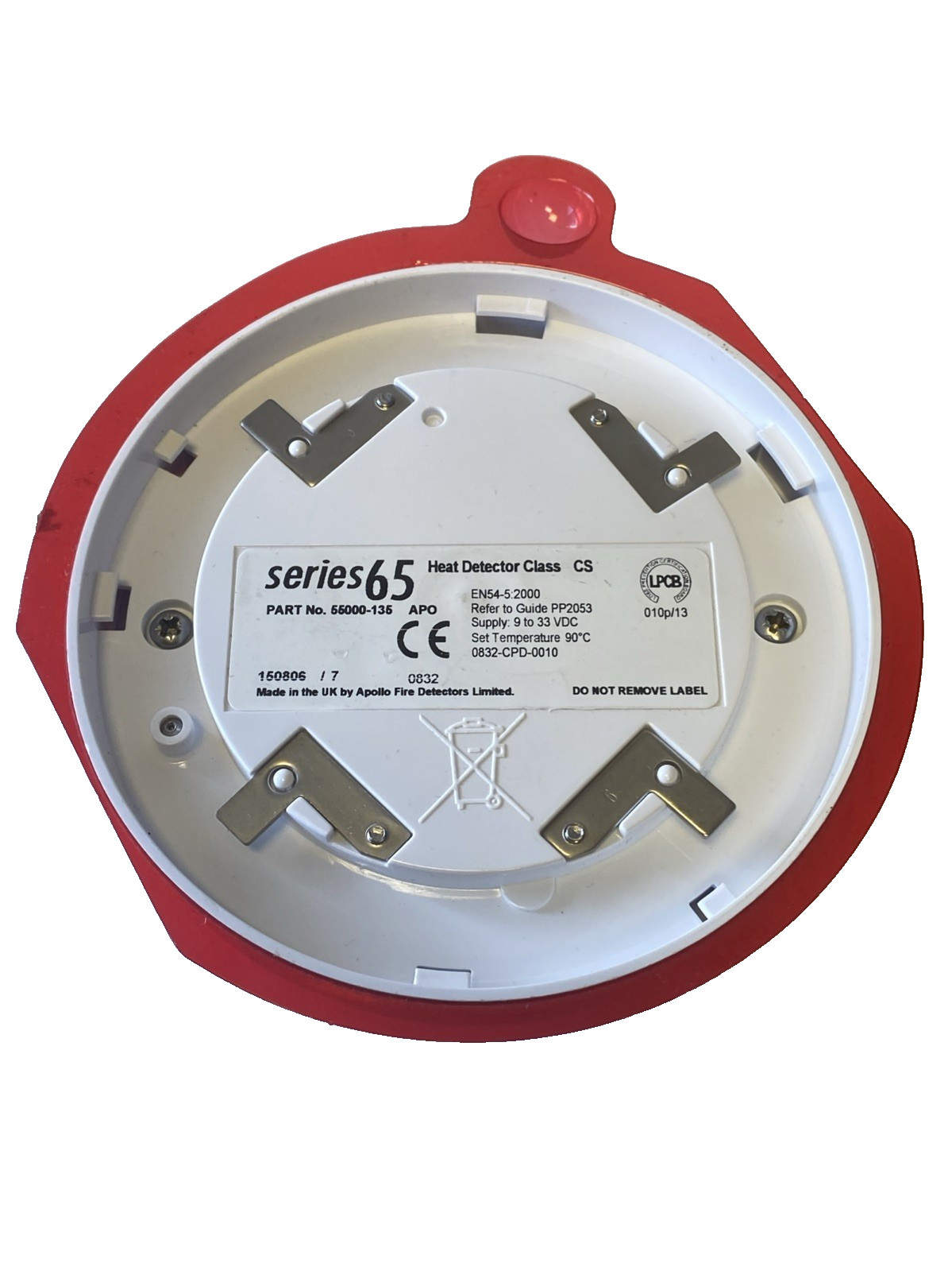 Apollo 55000-135 Series 65 Heat Detector (Class CS) with Flashing LED