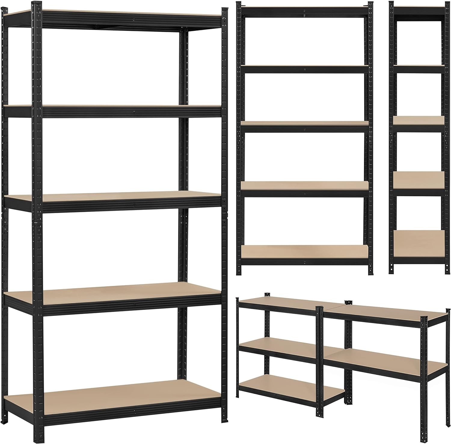 Heavy Duty 5 Tiers Storage Shelf Home Garage Shelving Unit Shelves Rack