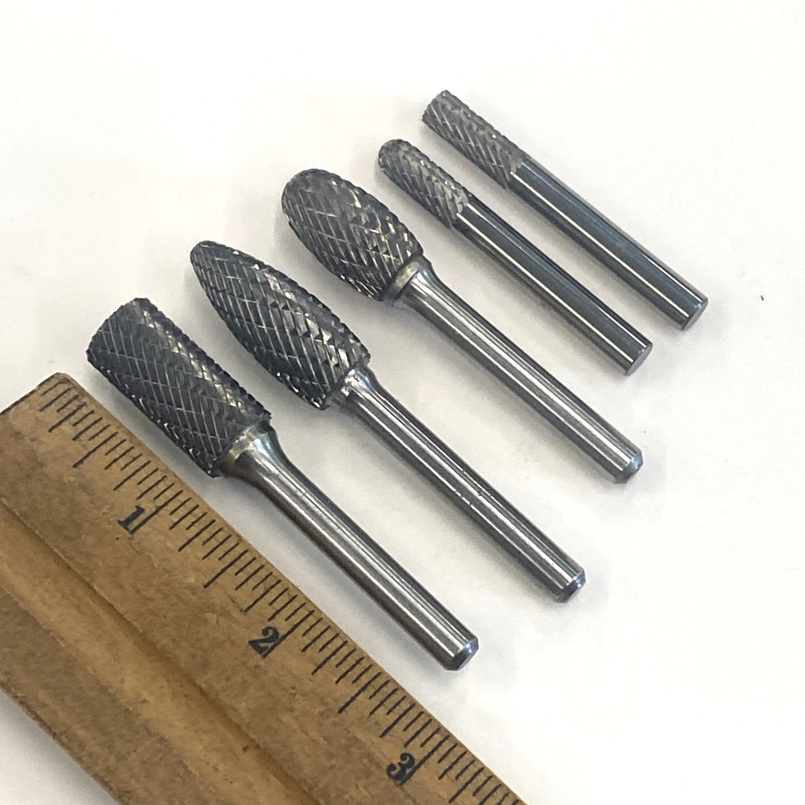 5 pc. 1/4" Carbide Deburring Cutting Die Grinding Burr Bits Accu-Tool USA, M0944