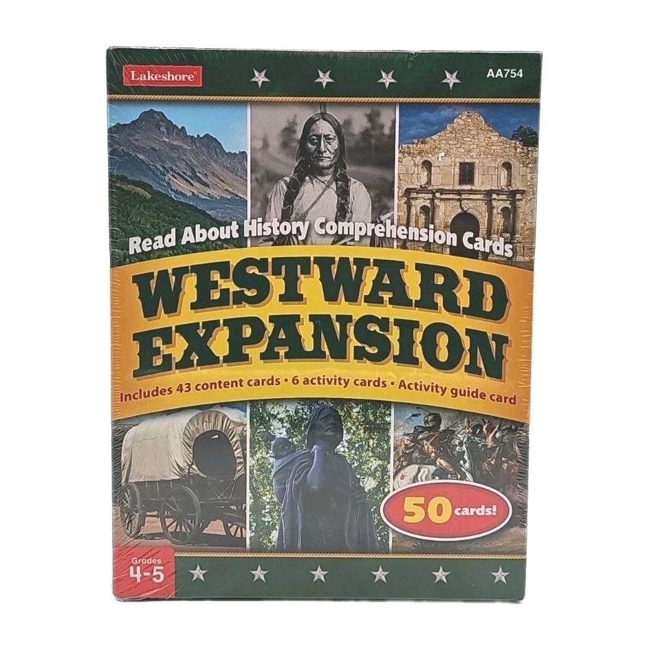Lakeshore Learning Westward Expansion Comprehension Cards AA754 New Sealed Rare