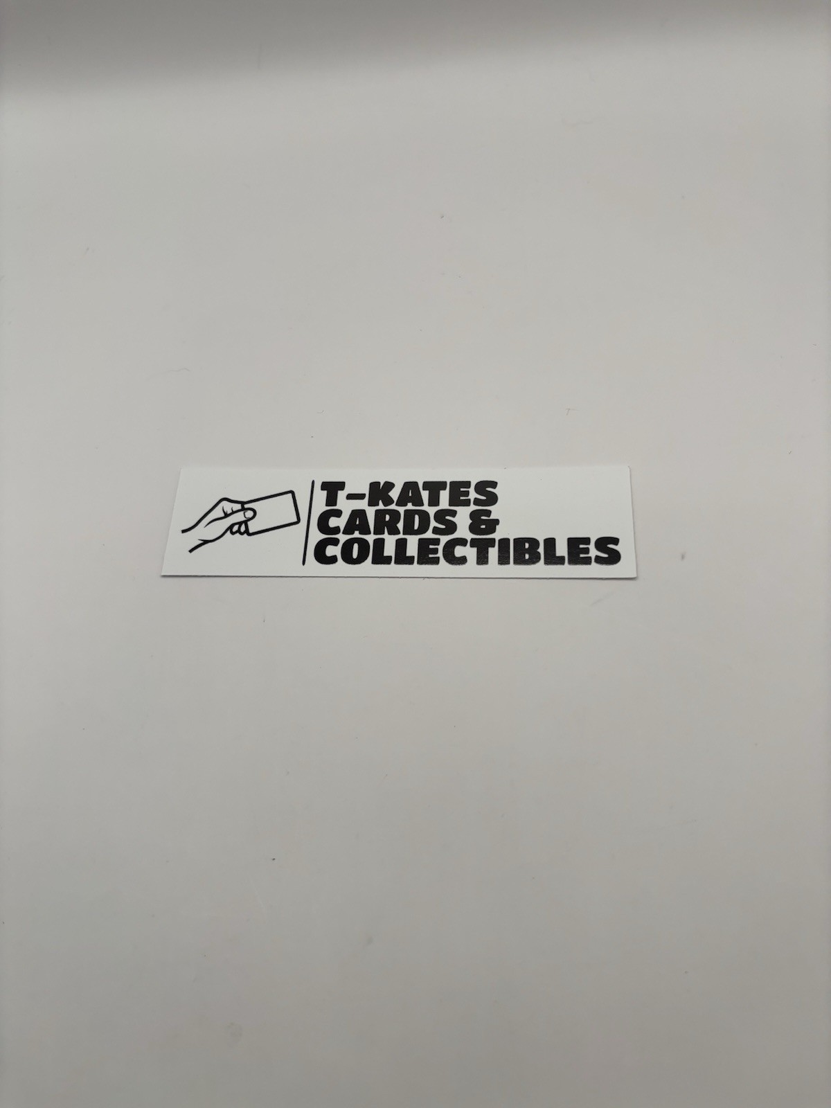 1”x4” T-Kates Cards & Collectibles Logo Sticker.
