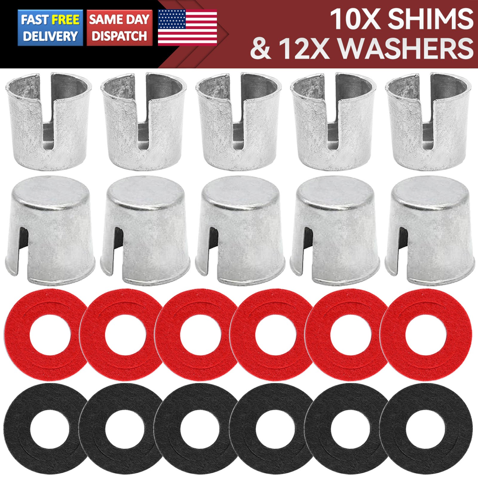 10x Post Terminal Battery Shims12x Washers Lead Terminal Caps Top Post Battery
